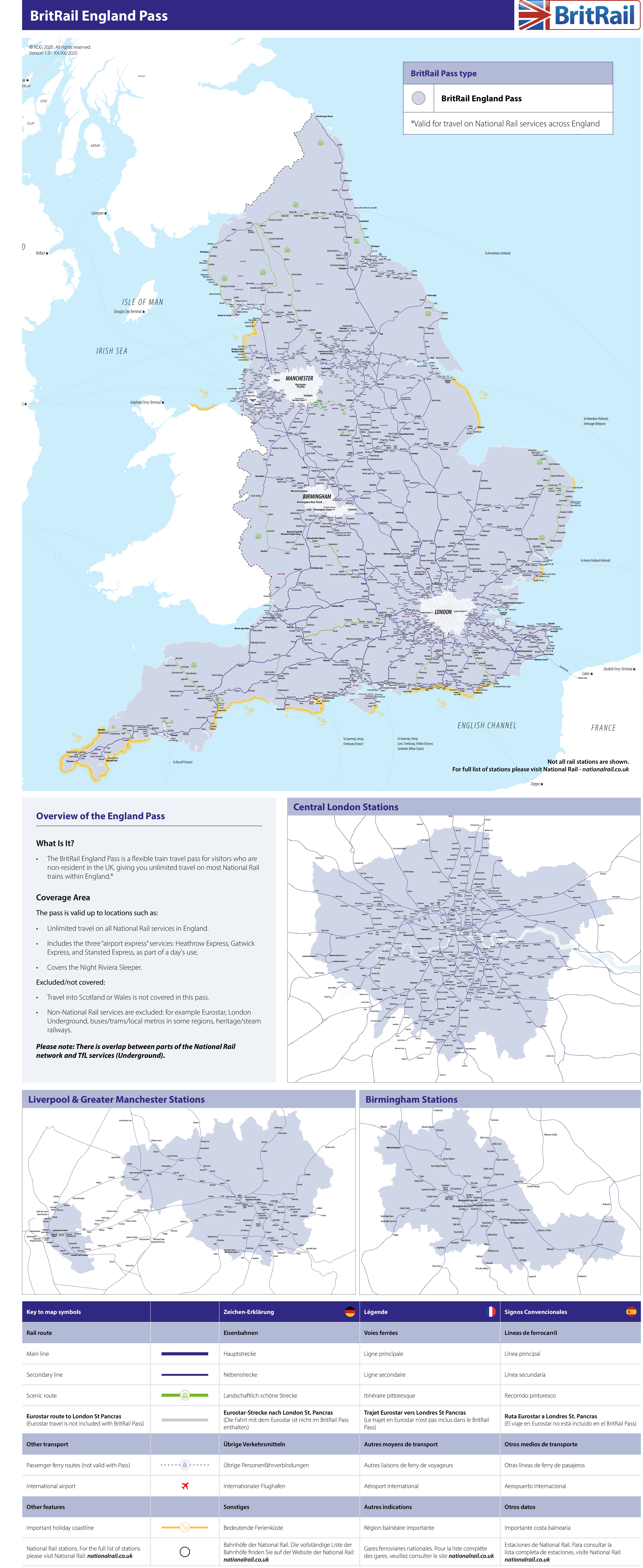 Eurail 1 Country England Pass - Britrail Pass - Eurail One Country ...