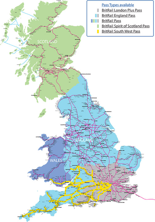 BritRail Map 2024