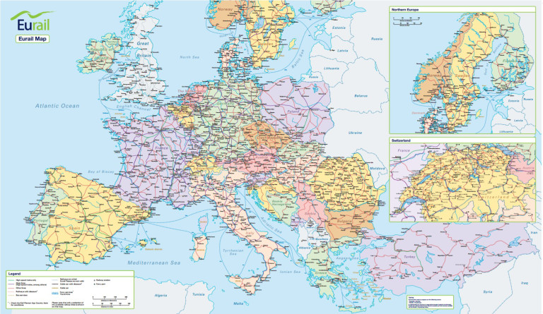 Eurail Map 2024 - Travel Europe by Eurail 2024